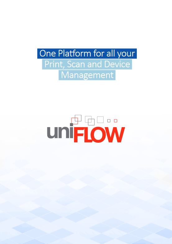 Uniflow Brochure Cover, Canon two sides, Optimum Business Services, Canon, Copystar, Kyocera, Laserfiche, Soquel, San Jose, Monterey, CA, California